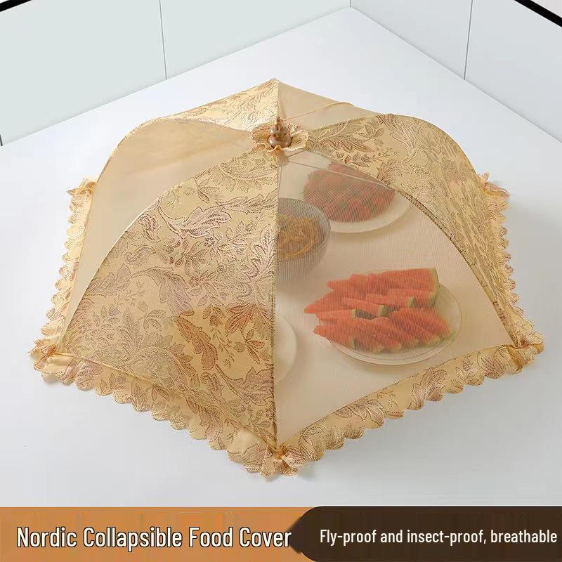 Skládací stolní poklop na jídlo: Ochrana proti komárům a prachu pro zbytky jídel