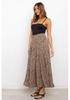 Frühjahr/Sommer 2025 High-Waist Hose mit Leopardenmuster und weitem Bein