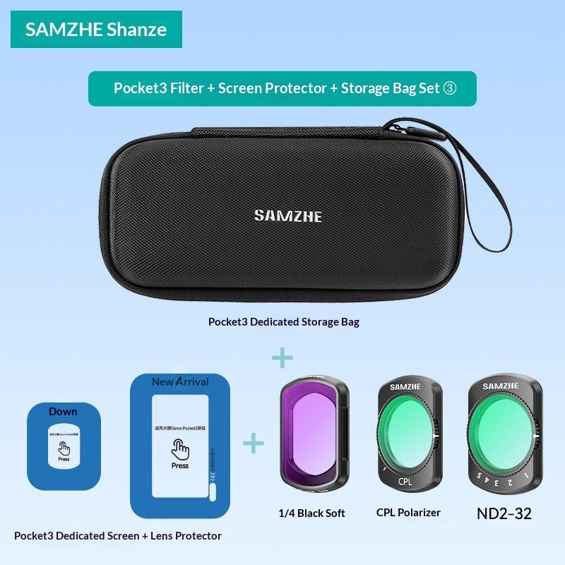 SAMZHE Magnetic Filter Kit For DJI Pocket 3 / Pocket 4 CPL Variable ND Filter, Black Mist 1/4 2mm Magnetic Camera Lens Filters