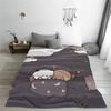 Bear Cartoon Cute Bubu Dudu Blankets Fleece Decoration  Multi-function Super Soft Throw Blankets for Bed Outdoor Rug Piece