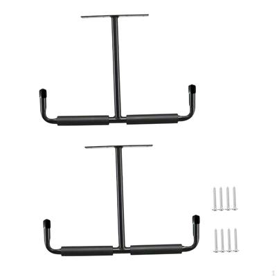 2Pcs Overhead Garage Storage Hooks Rack Utility Easy To Install Ladder Hangers Hanging for