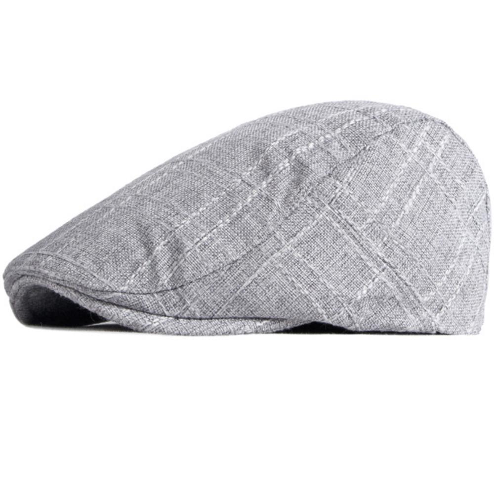 HT3098 Mens Berets Women Breathable Spring Summer Sun Hat Male Female Artist Linen Ivy Flat Cap Male Female Adjustable Beret Cap