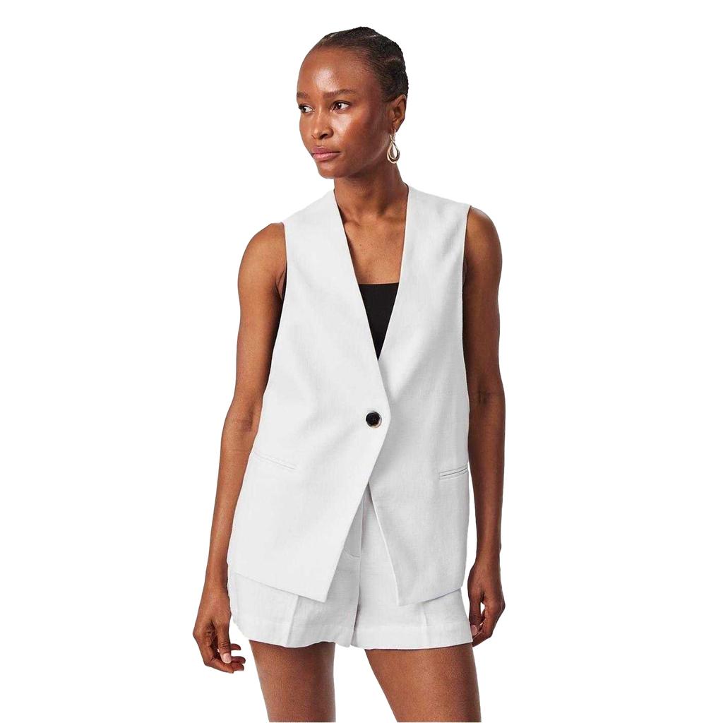 Edited Womens/Ladies Cotton Linen Waistcoat