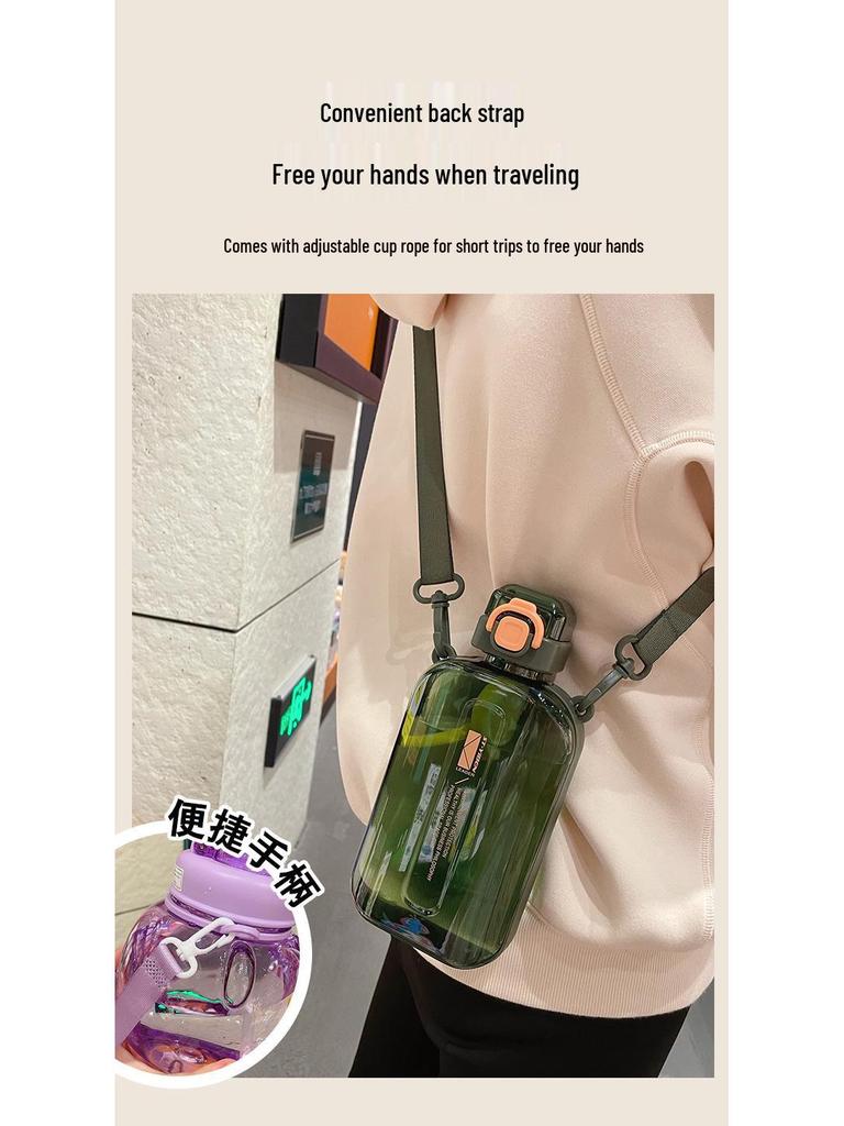Yibenlecheng Tazza Spaziale Grande Capacità Borraccia Sportiva per Ragazze - Portatile, Design Semplice per Studenti, Plastica Resistente.
