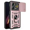 For ZTE nubia Neo 3 5G Case with Slide Camera Lid PC+TPU Kickstand Phone Cover