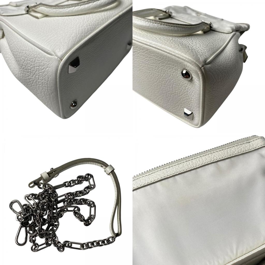 Used Maison MargielaShoulder Bag white leather Women