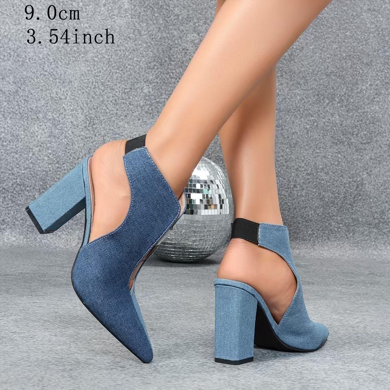 

Крутые ботинки на толстом каблуке 9 см, осень 2025, новый британский стиль, острый носок, сзади полые ботинки Мартин, женские ботинки на высоком каблуке 35