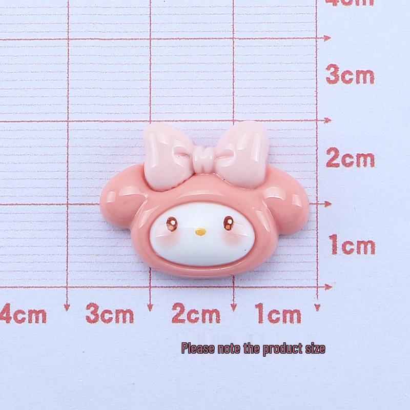 Cute Animal Head Cartoon Resin Hair Clip DIY Ornament Pack