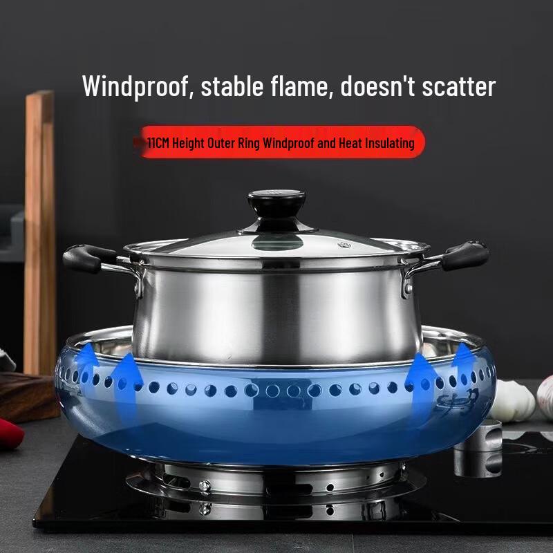 Changbaosen Stainless Steel Double-Layer Gas Stove Wind Shield
