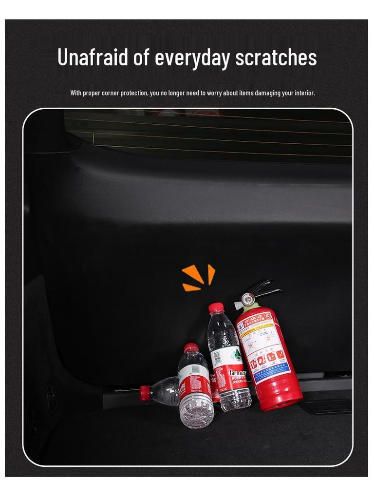 Jike 7X Car Trunk Kick Pad & Tailgate Protector - Interior Mod Sticker & Accessory.