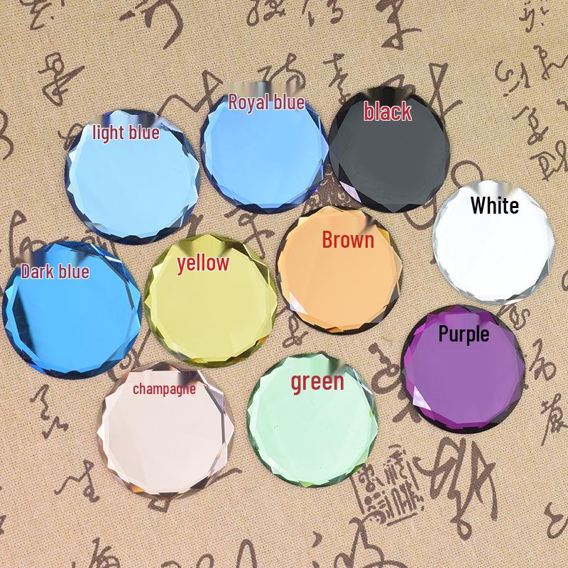 Espejo de Maquillaje Metálico Portátil de Cristal de Doble Cara para Salones