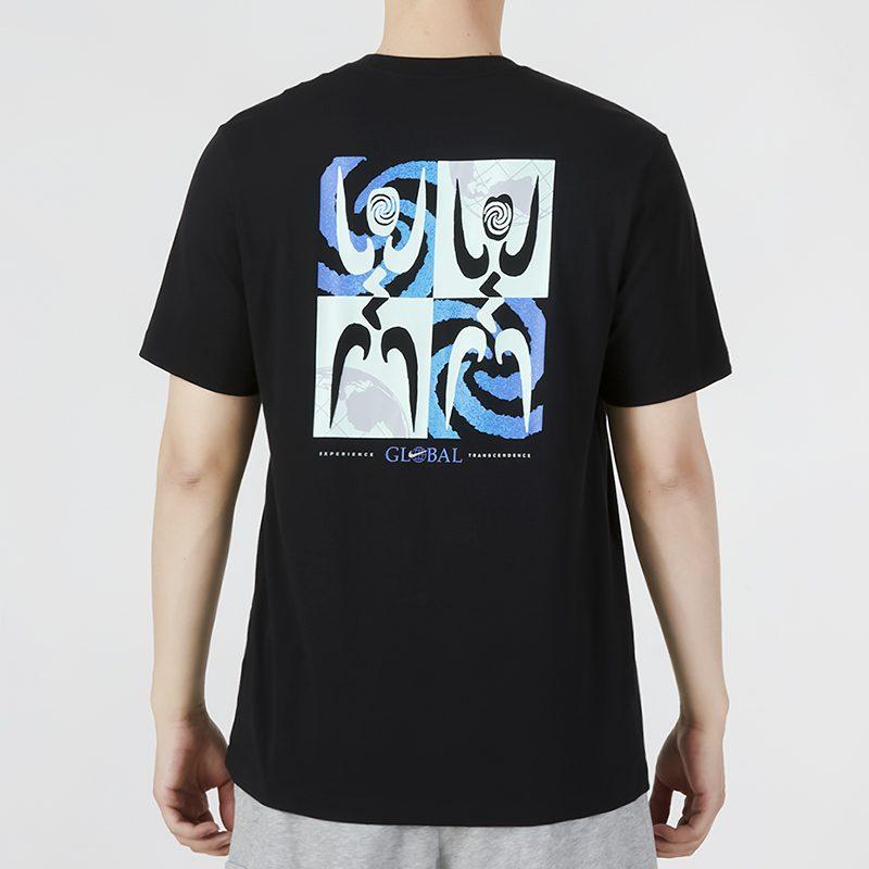 Nike T Shirts Men's Black Crew Neck Moderate Straight Fit DQ1070-010