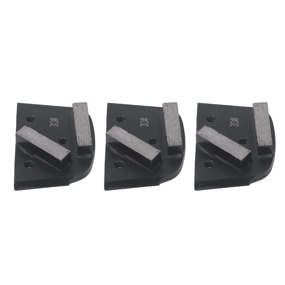 3pcs 30 Grit Concrete Grinding Disc 2 Teeth Metal Grinding Shoes Concrete Floor Grinding