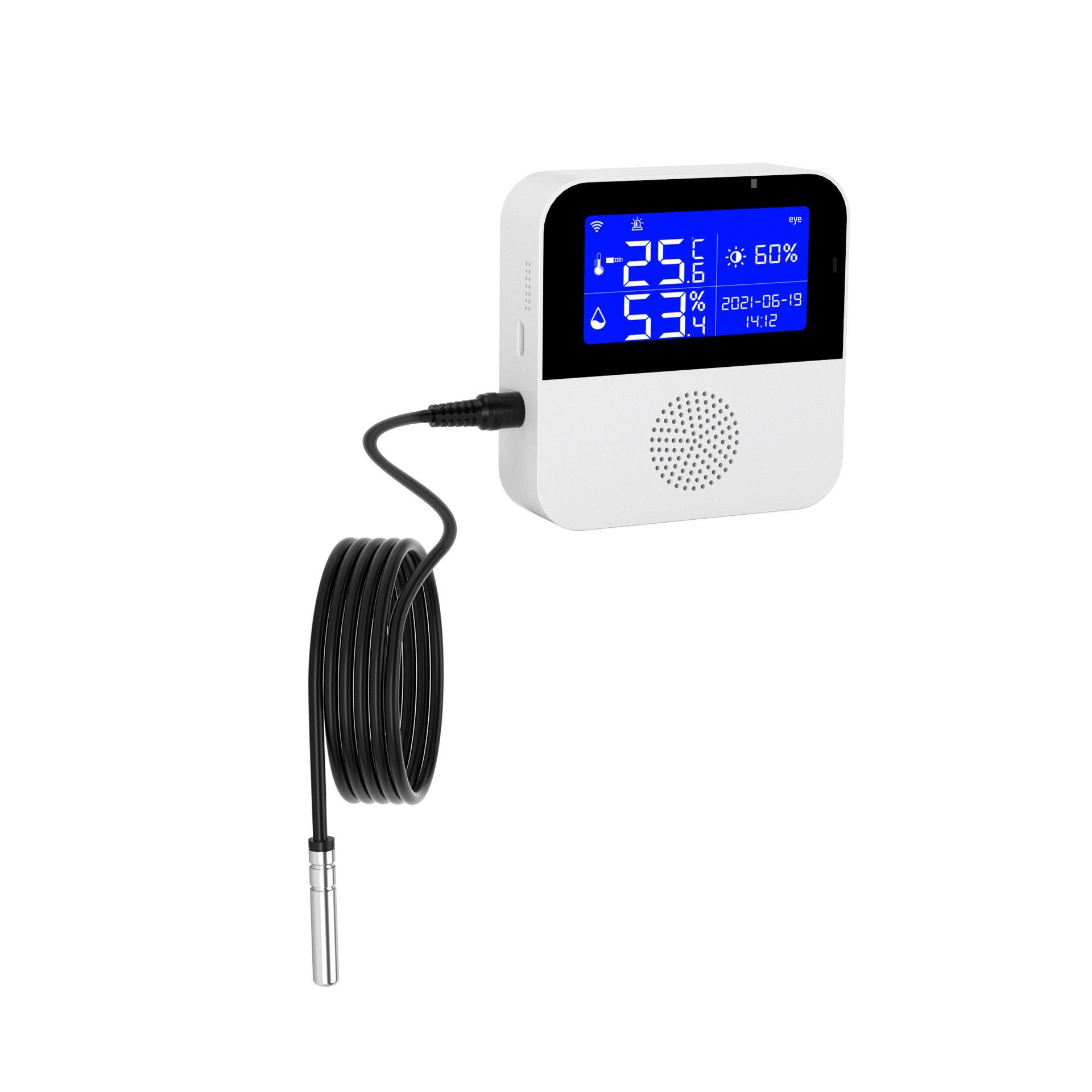 Solar Hygrometer Thermometer with WIFI & Tuya App: Industrial & Household Digital Temperature Sensor