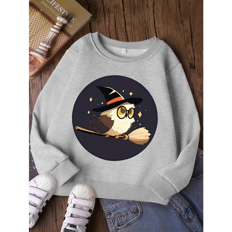 Fashion Round Neck Sweatshirt, Sporty Casual Top