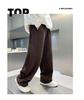 Trendy Boys' Corduroy Fleece-Lined Wide-Leg Pants for Autumn and Winter