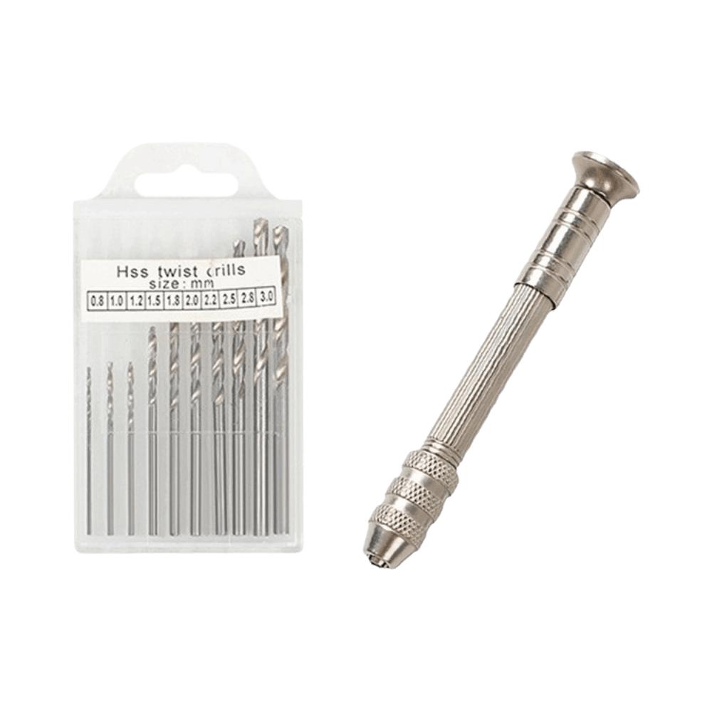 0.8-3.0mm Drill Bits Manual Twist Drill Precision Mini Hand Drill Rotary Tool  DIY Crafts