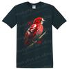 Red Cardinal Bird T Shirt Dynamic Wildlife Art Graphic Nature Lover Tee Gift