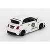 MINI GT 1/64 Scale Abarth 595 LB-WORKS x Abarth Works Gala White (Left-Hand Drive) Finished Product