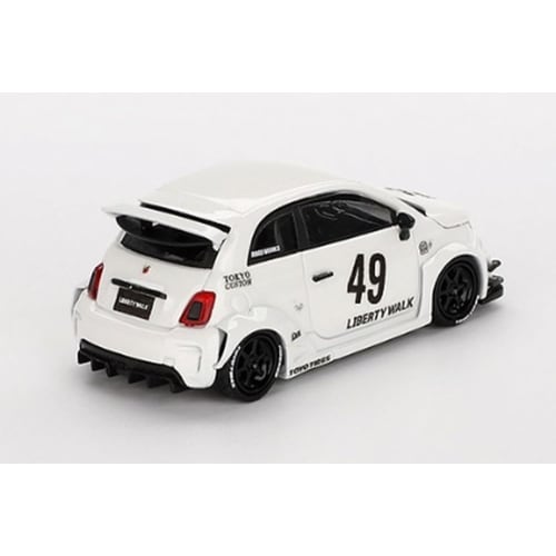 MINI GT 1/64 Scale Abarth 595 LB-WORKS x Abarth Works Gala White (Left-Hand Drive) Finished Product