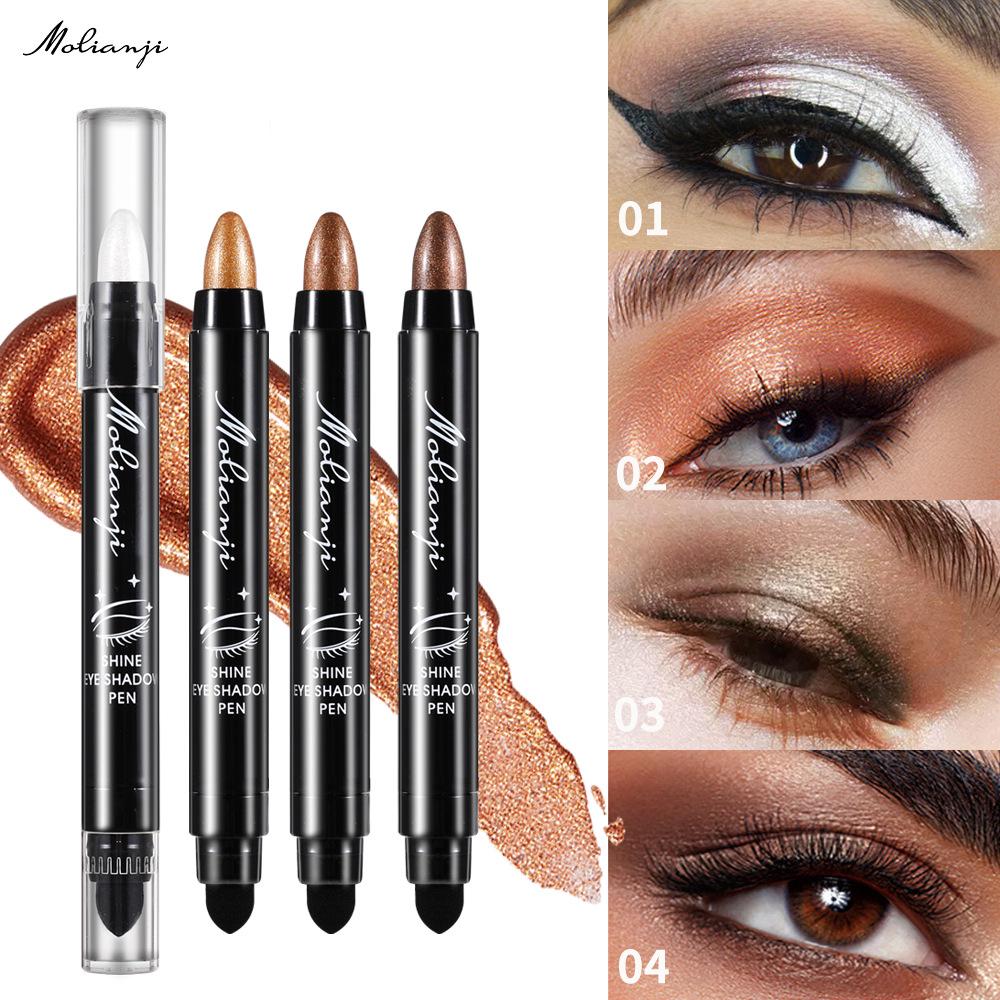 MLJ Dual-Ended Shimmer Eyeshadow Stick: Long-lasting, Waterproof, Brightening Highlight & Under-eye Pencil