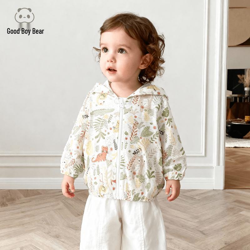 Детская бамбуковая солнцезащитная толстовка-худи Guai Qi Bear Baby с охлаждающим эффектом 90