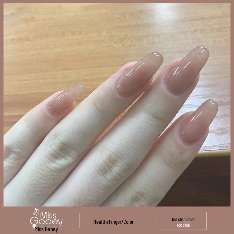 Summer 2025 Ice Transparent Nude Nail Gel Polish - Popular Whitening Jelly Color Series