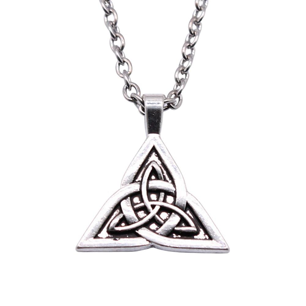 Witch Knot Pendant Necklace Wiccan Celtic Occult Protection Jewelry 45cm or 70cm long chain