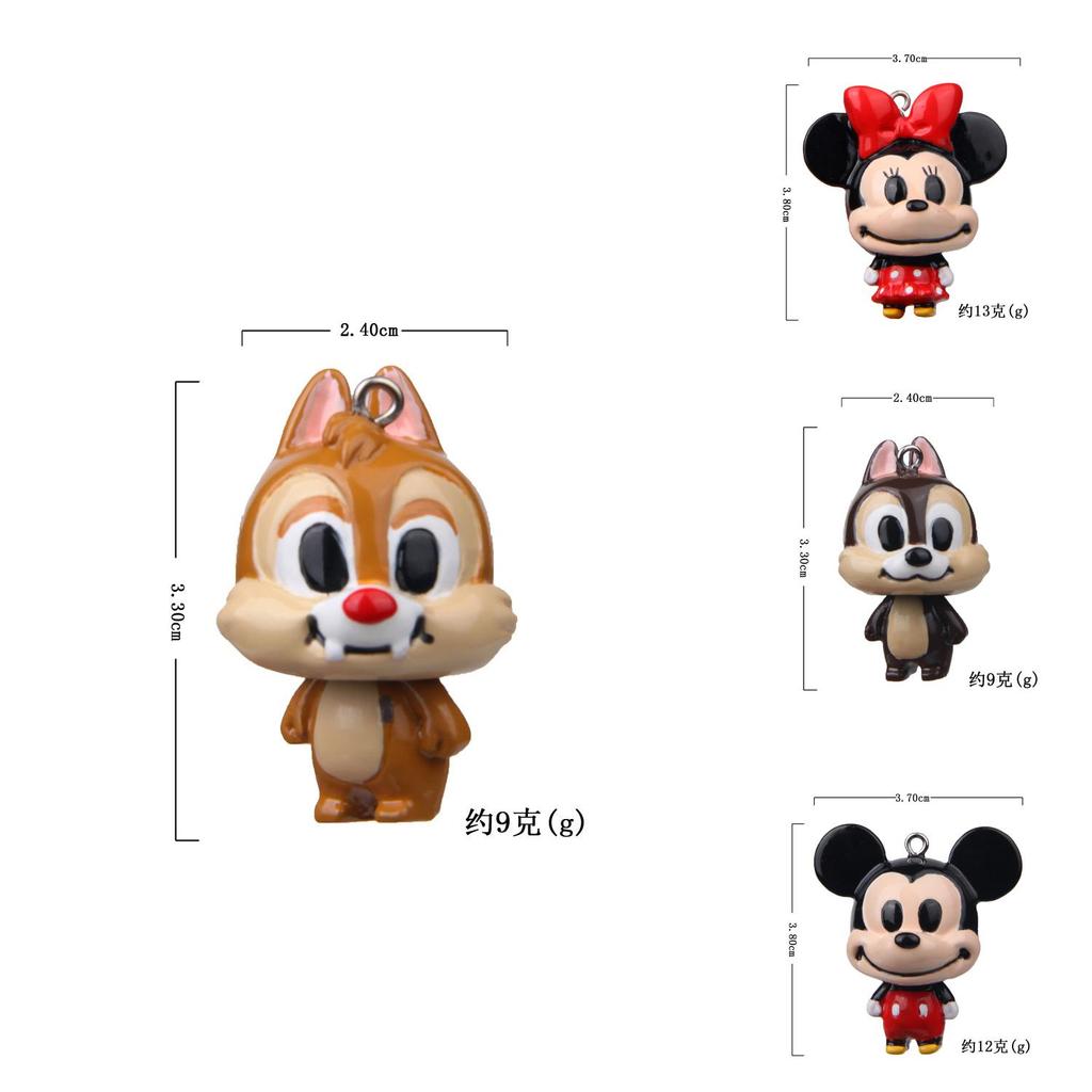 Mickey Mouse Resin Handcraft Keychain With Cartoon Accessories For Gift Giving And Party Decor