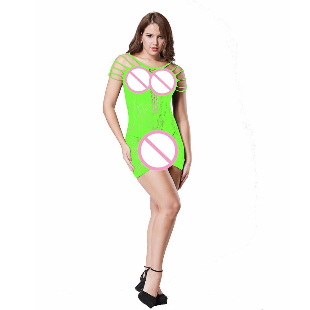 Womens Transparent Mesh Bodystockings  Sexy Underwear Dress