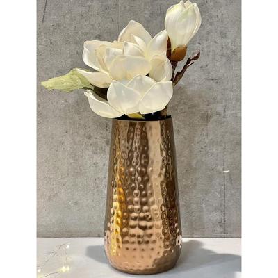 Vaso di fiori in metallo per decorazione della casa e del soggiorno Decorazione vintage Decorazione antica per l'arredamento della casa (Oro)