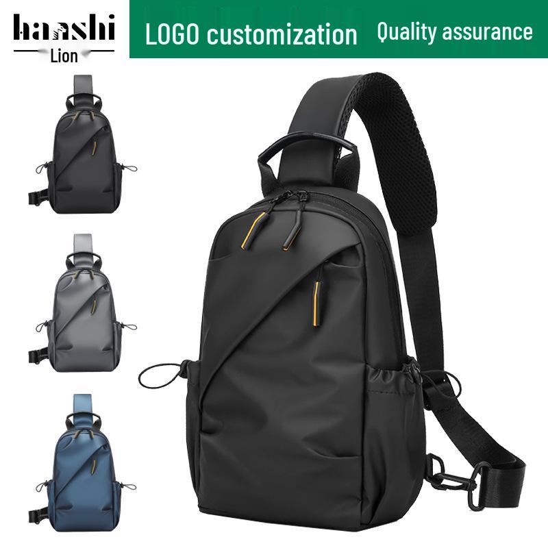 

Stylish and Durable Cross-Border Chest Bag: Large Capacity, Wear-Resistant, Portable Messenger for Travel and Commuting сірий колір