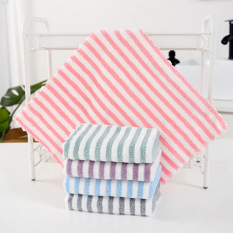 Warp-knitted Fine-striped Absorbent Kitchen Hand Towel