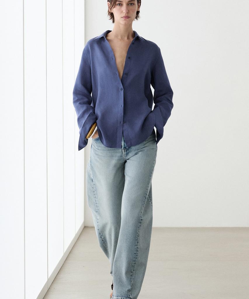 Masimodutti 100% Linen Loose Fit Shirt