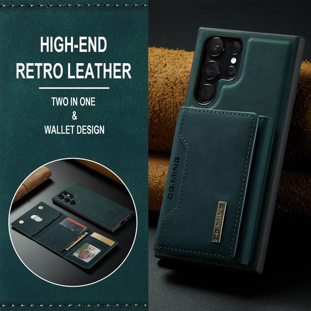 

Для Samsung S23 Ultra противоударный кожаный чехол с отделением для карт памяти Samsung Galaxy S23 Ultra S 23 Plus, аксессуары для телефонов, чехлы for Galaxy S23 ultra зелёный