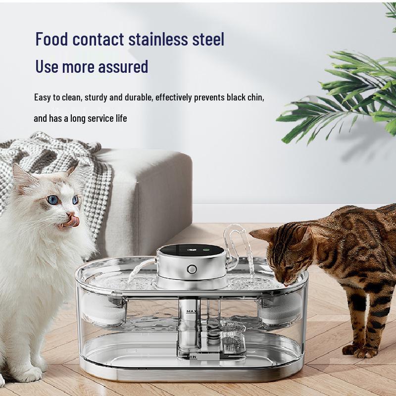 Smart Stainless Steel Cat & Dog Water Dispenser with Water-Electricity Separation