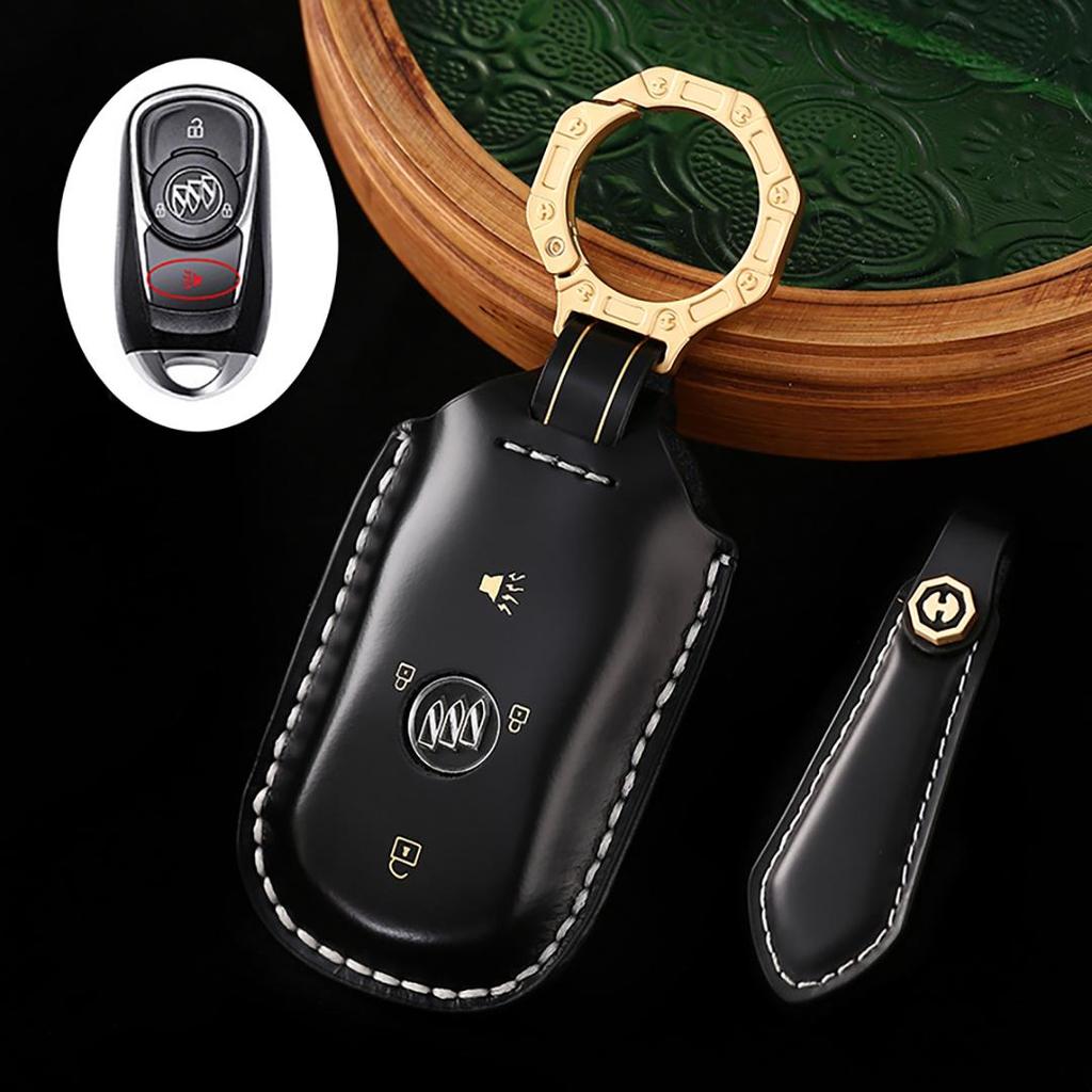 Suitable for Buick Jun Vietnam Cora Gl6gl8 Handmade Cowhide High-End Car Key Cover Keychain