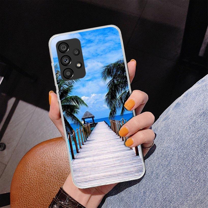 Summer Beach Sunset Sea Palm Tree Phone Case For Samsung Galaxy A17 A16 A15 A14 A13 A57 A56 A55 A54 A53 A37 A36 A35 A34 A33 A26