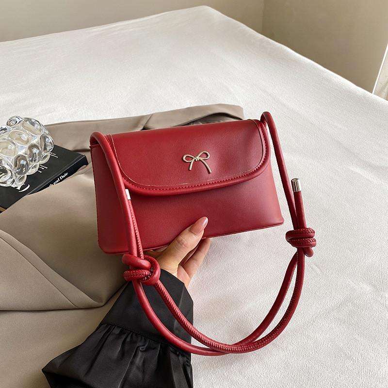 Chic Casual Korean Style Solid Color Small Handheld Shoulder Bag Ideal For Daily Outfits In Multiple Colors