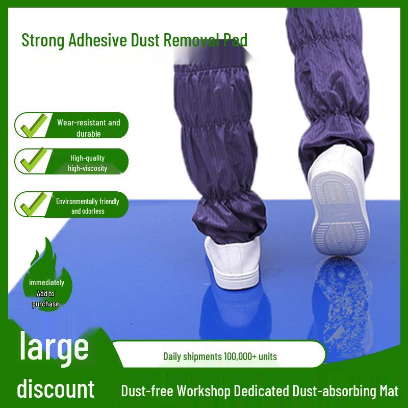 Blue Disposable Peel-Off Dust-Absorbing Cleanroom Floor Mat, 24x36 Inches 45*60