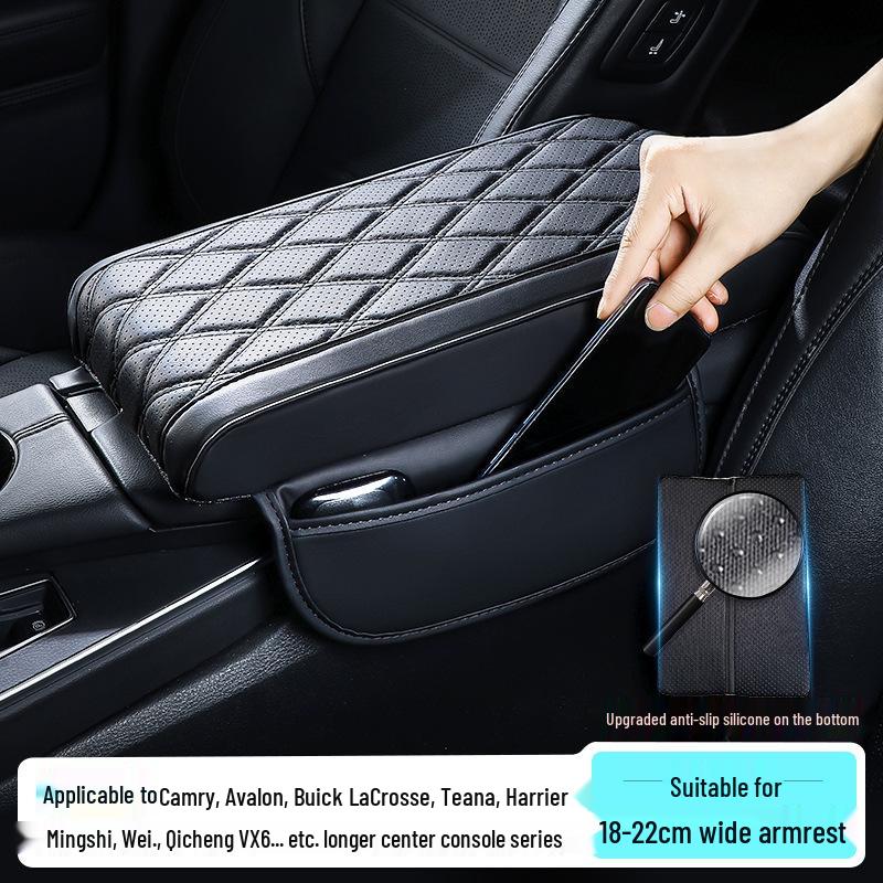 Extra lange 40 cm Armlehnenbox-Auflage für Avalon/Camry - Erhöhungspad mit Taschentuchboxhalter