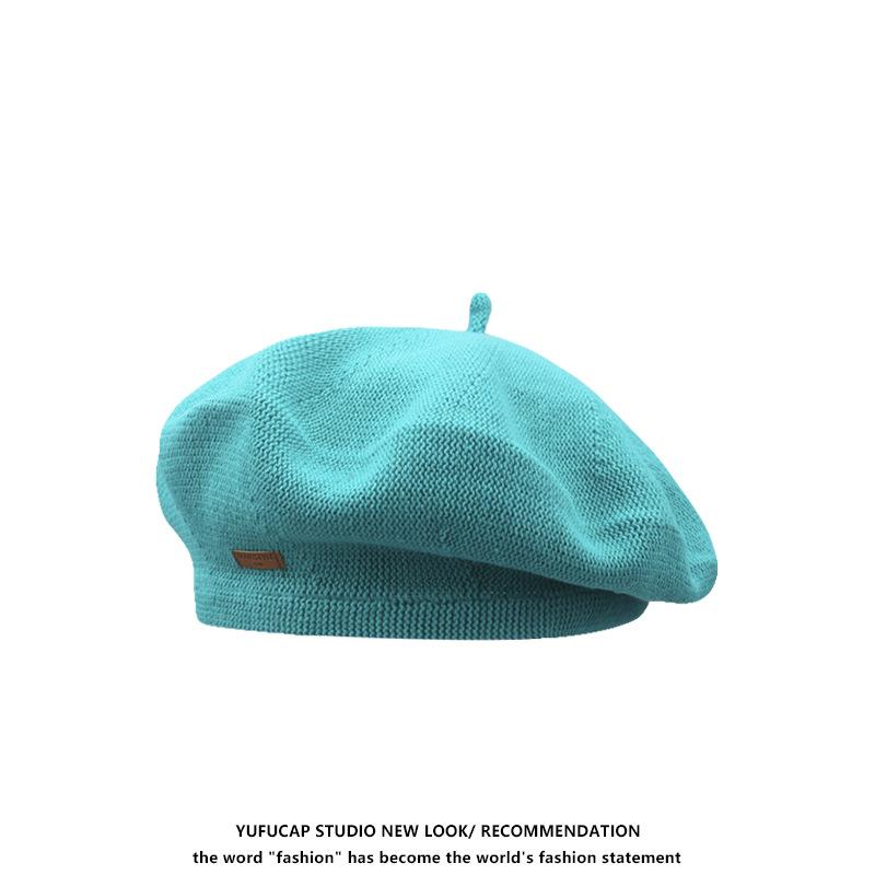 Wool knitted beret spring and autumn painter's hat shows the face, small and thin design sense, high-end hat autumn