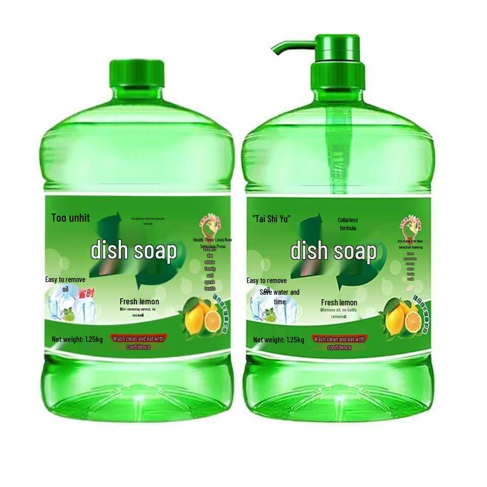 Large Barrel Strong Dishwashing Detergent for Home - Cold Water Oil Removal Dish Soap