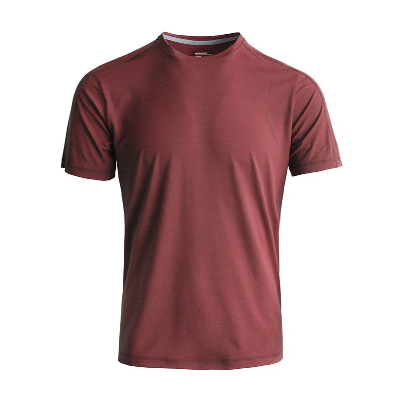 Niaojia Short Sleeve Sports Running Fitness Export Outdoor Burgundy 2XL