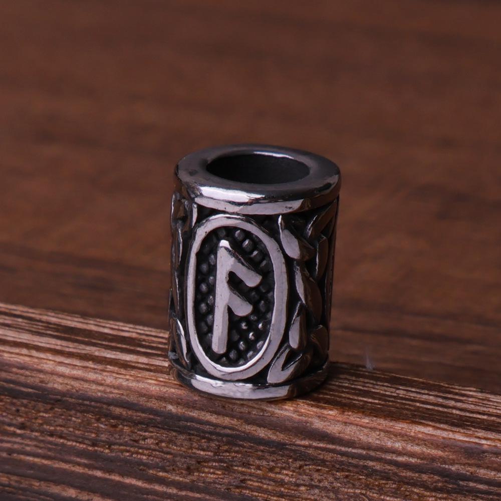 Nordic Viking Rune Titanium Steel Retro Beads