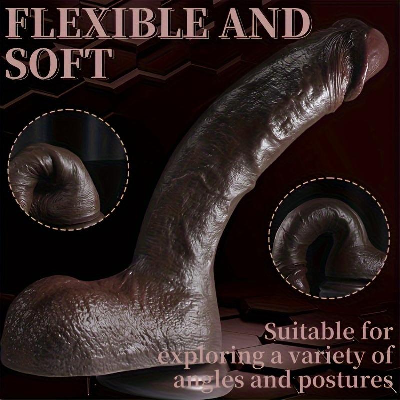 Realistické 10palcové tekuté silikonové dildo: Velký vaginální orgasmický masturbátor se stimulátorem bodu G – vhodný pro muže, ženy a gaye