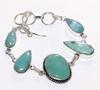 Anständiges Larimar 925 Silber Plated Armband 9" Schmuck Limitierter Lagerbestand Sonderangebot R2V49