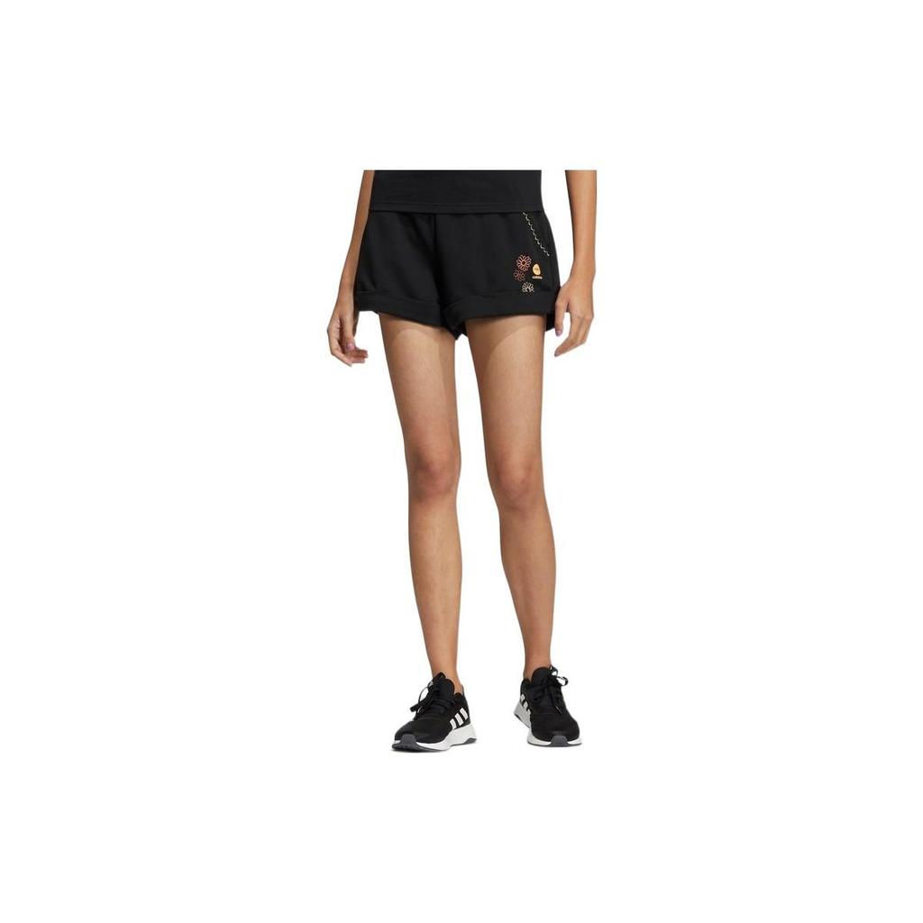 Adidas Neo Solid Color Fitness Shorts Women Shorts Black HF7322