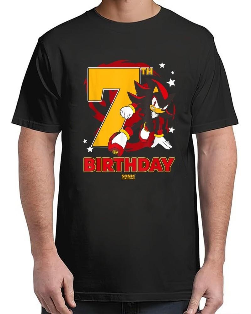 Соник ёжик Эпик Тень 7-й День Рождения Большой Сундук Логотип Взрослый S-4XL Унисекс Футболка XXXL