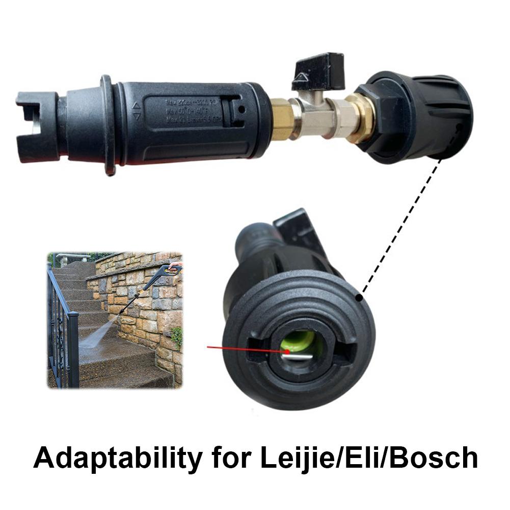 High Pressure Washer Nozzle with Safe Lock Quick Plug Connect Sprayer Wear Resist Angle Adjustable Washer Nozzle for Car Washing